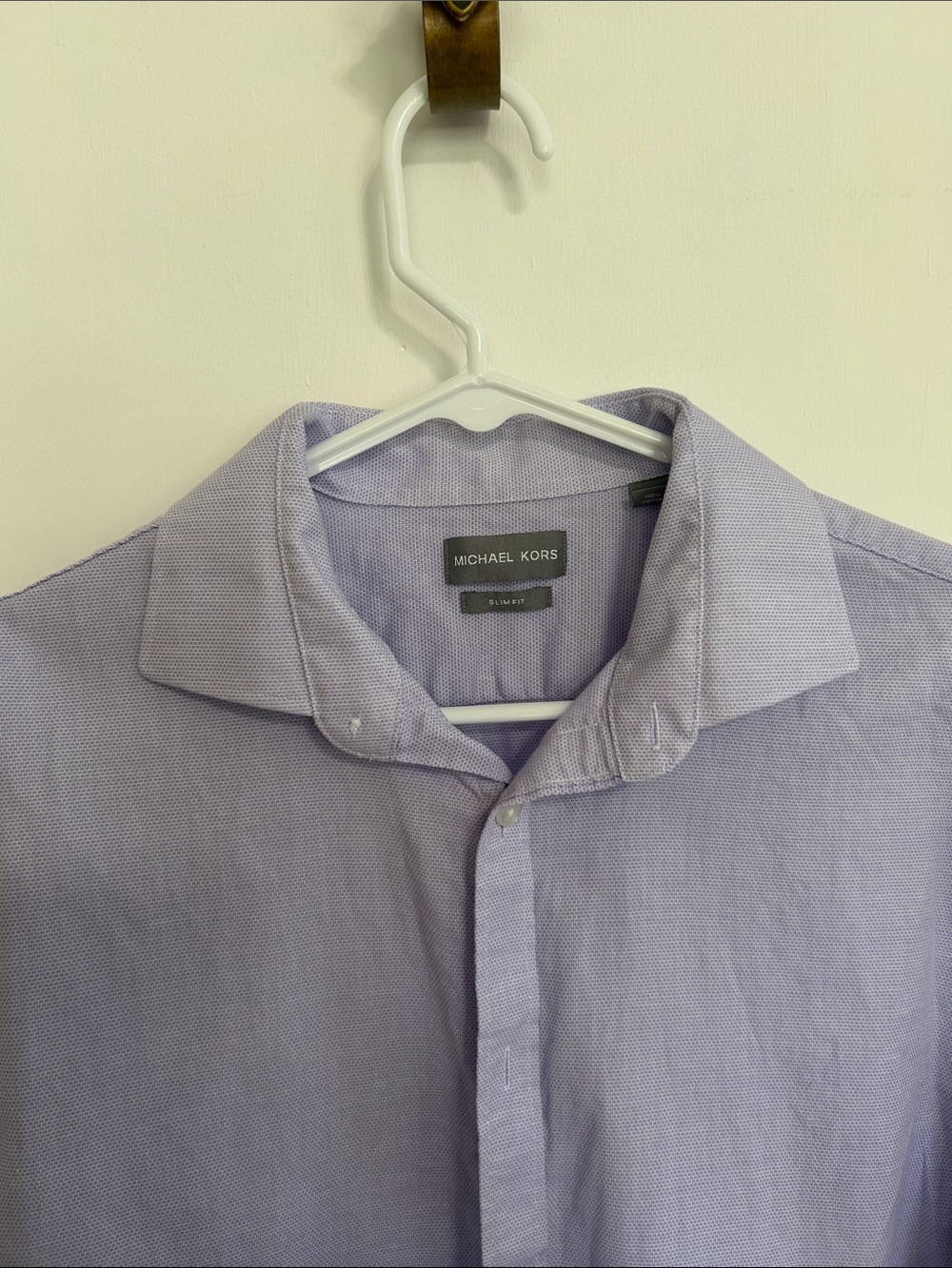 Michael Kors Lavender Men's Long-Sleeve Dress Shirt